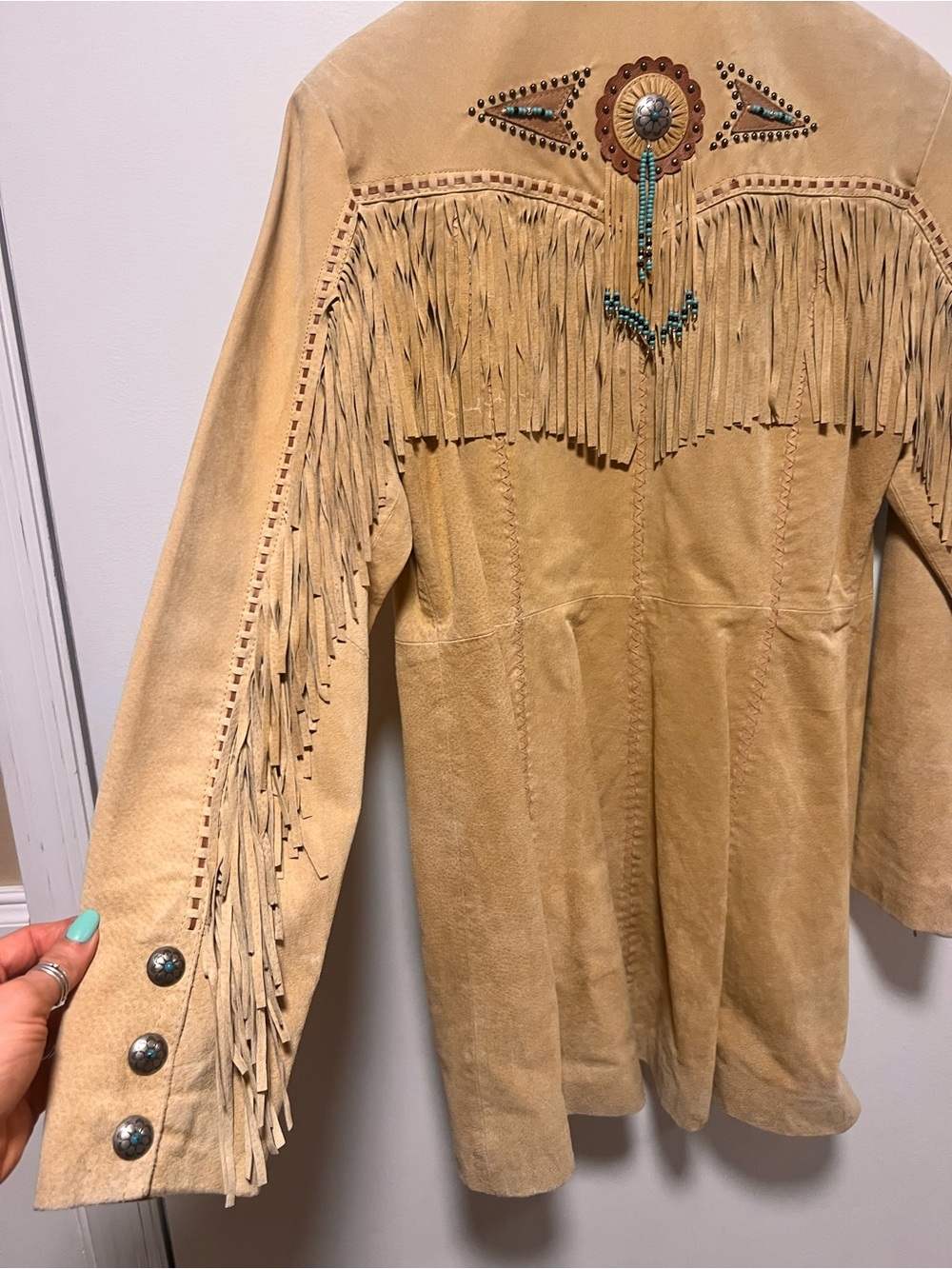 Scully fringed and beaded genuine leather jacket - Picture 2 of 15